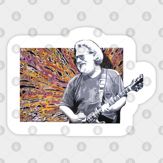 Jerry Garcia Sticker by Ranch Apunkalips